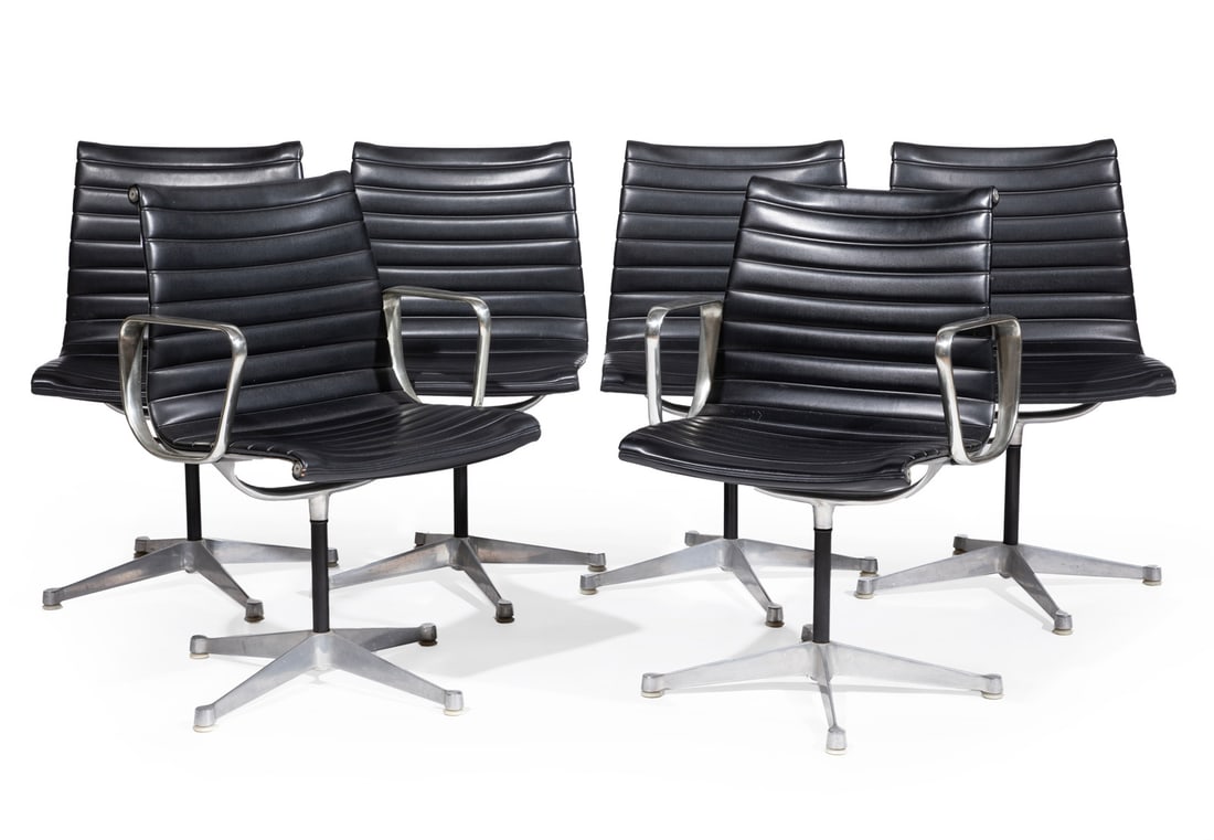 Six Charles and Ray Eames for Herman Miller Aluminum Group Swivel Chairs (1 of 3)