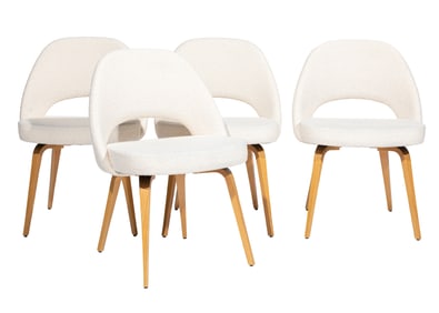 Four Eero Saarinen for Knoll Executive Side Chairs