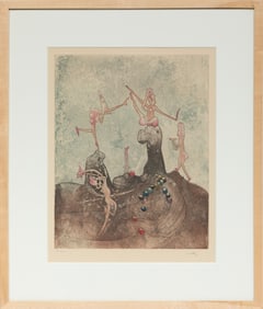 Roberto Matta, Chilean 1911-2002, "Cose Fan Tutte (Planche 3)", etching and aquatint