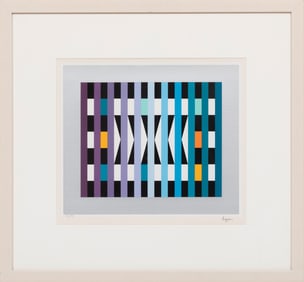 Yaacov Agam, Israeli b. 1928, "Pointed Rhythms II", serigraph