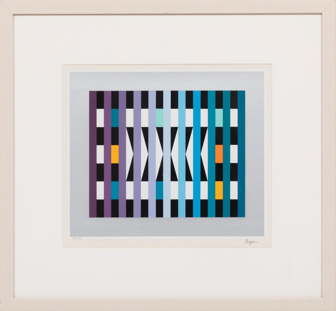 Yaacov Agam, Israeli b. 1928, "Pointed Rhythms II", serigraph (1 of 4)