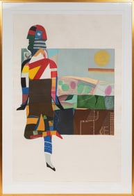 Max Papart, French 1911-1994, "Man of Venus", color aquatint and carborundum on embossed paper