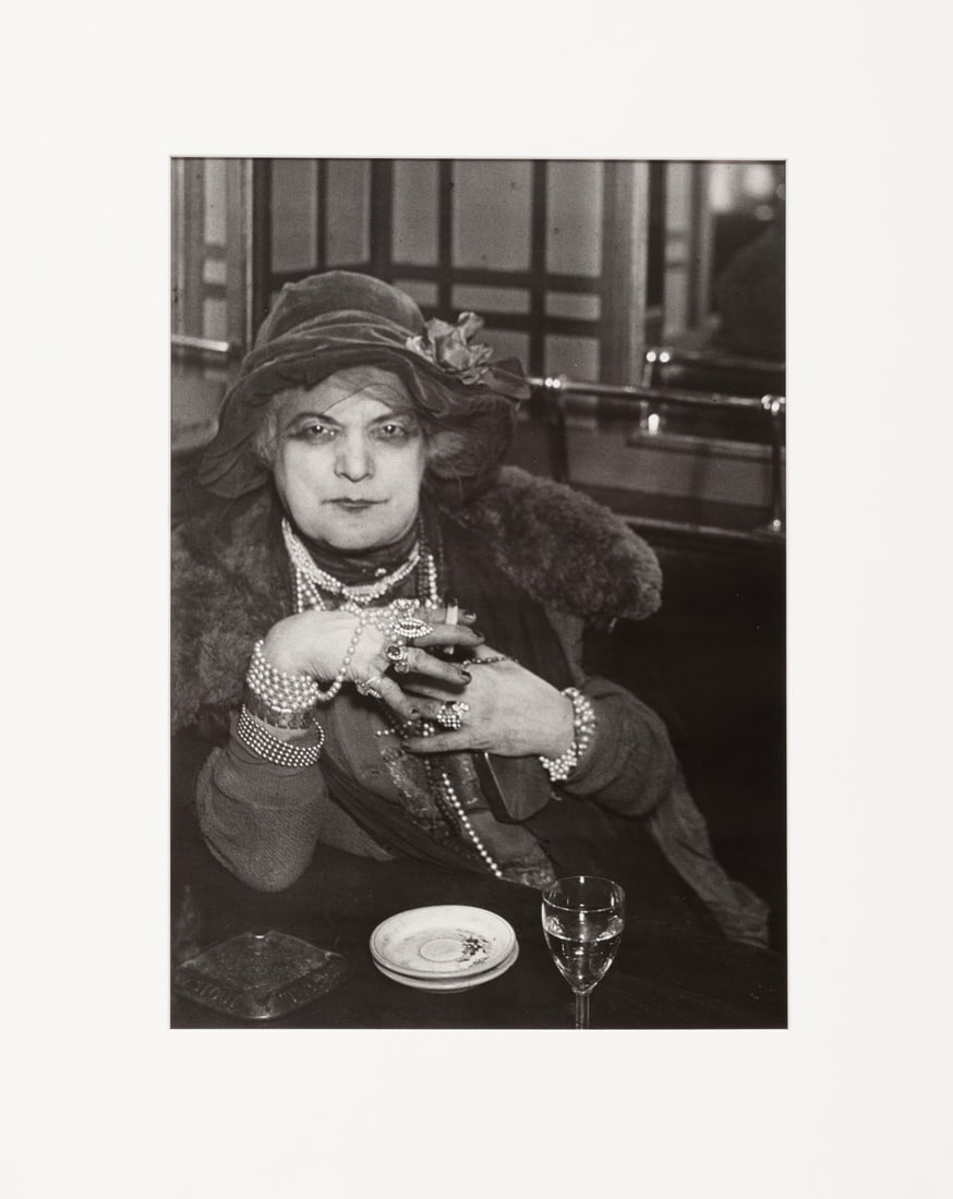 Brassai (Gyula Halasz), Hungarian/France 1899-1984, Madame Bijou, gelatin silver print: Brassai (Gyula Halasz)Hungarian/France, 1899-1984Madame Bijougelatin silver printnegative creation date 1932, print date 1979, signed and inscribed "E.A." lower margin, signed twice, titled, negative