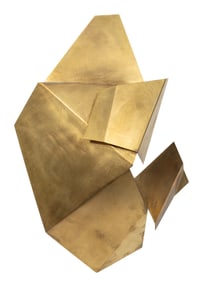 Josefine Winding, Danish 20th c., "Geometric Form", brass