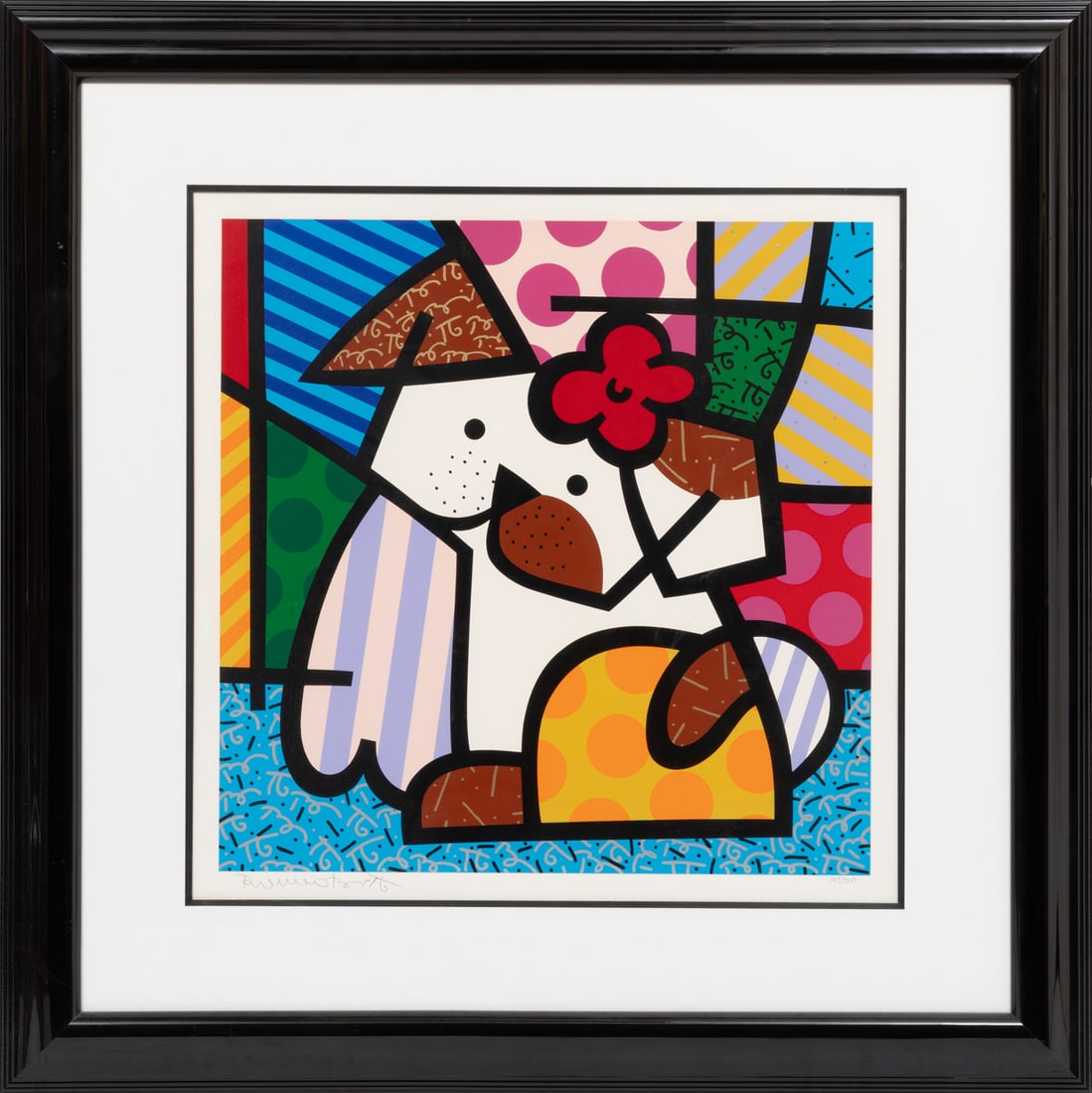 Romero Britto, Brazilian b. 1961, "Valley Dog", serigraph on paper (1 of 4)