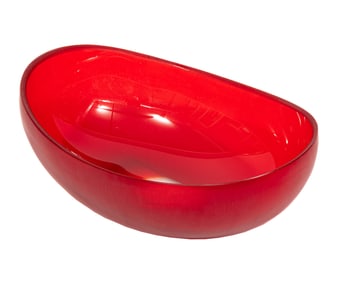 Guggisberg and Baldwin for Venini "Ebano" Glass Bowl