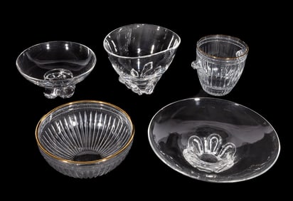 Two Steuben Center Bowls