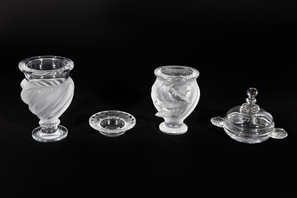 Four Lalique Glassware Items