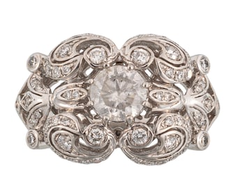 Platinum and Diamond Ring