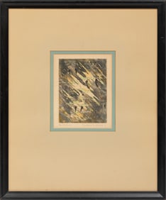 Caroline Wogan Durieux, American/Louisiana 1896-1989, ?Shadows?, hand-colored aquatint engraving on