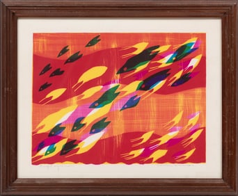 Caroline Wogan Durieux, American/Louisiana 1896-1989, "Bright Aquarium", clich?-verre