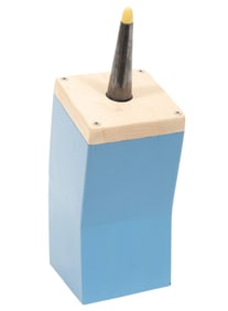 Brad Wreyford, American/Louisiana 20th c., "Entry Form", wood, pigment and found objects