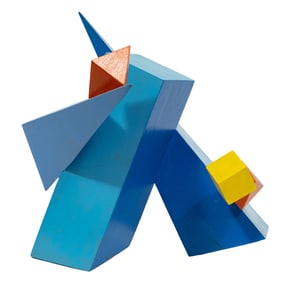 American School 20th c., "Shapes", painted wood