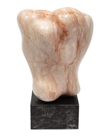 Blaine Whisenhunt, American/Arkansas 20th c., "Double Torso", carved marble