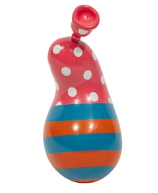 Sean O'Meallie, American/Louisiana/Colorado b. 1955, "Irregular Colorful Balloon - Pink Polka Dots",