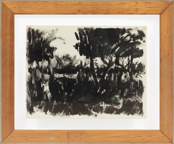 Xavier De Callatay, Belgian/Louisiana 1932-1999, "Landscape, Abstract", ink on paper