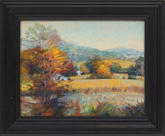 Bill Suttles, American/Georgia 20th c., ?Autumn Landscape?, pastel on paper