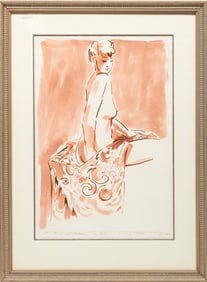 Tim Trapolin, American/Louisiana b. 1945, "Un Amour Comme le Notre", watercolor and graphite on