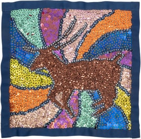 Cynthia Maria "Tina" Girouard, American/Louisiana 1946-2020, ?Dear Deer?, hand-sewn beads, sequins