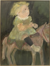 Barbara Wasserman, American/Florida b. 1934, active Mexico City, 1959-1977, "Child's Journey", oil