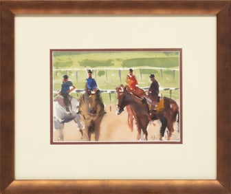 Tony Green, Italian/Louisiana b. 1954, "Fairgrounds N.O.", watercolor on Arches paper