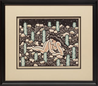 Robert Gordy, American/Louisiana 1933-1986, "Night in the Desert" and "Day in the Desert", 2 markers
