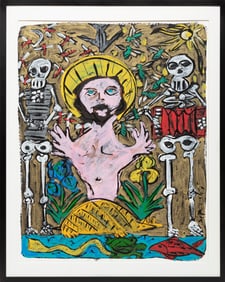 Dennis Sipiorski, American/Louisiana 20th c., ?Zydeco Jesus?, acrylic on paper
