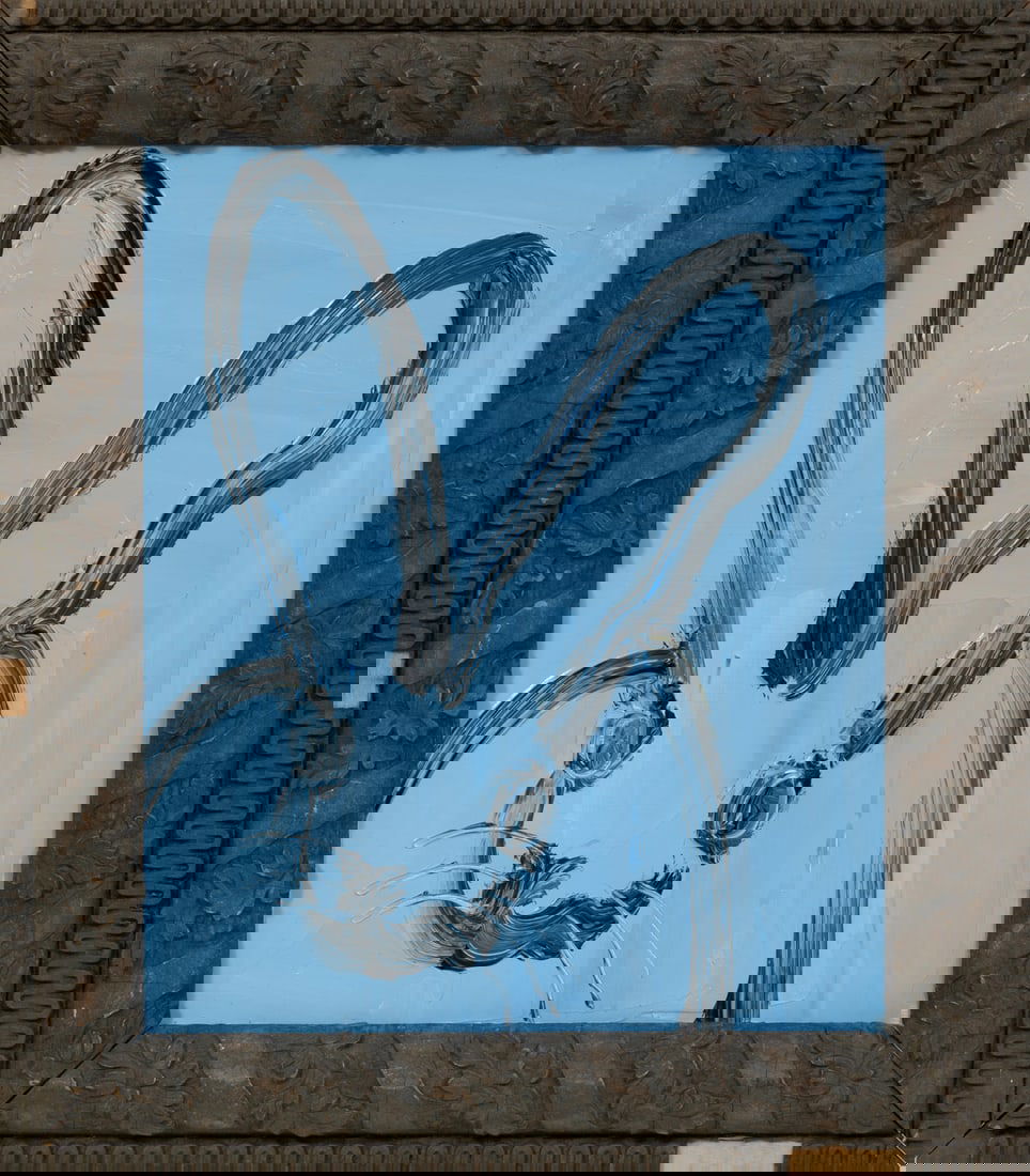 Hunt Slonem, American/Louisiana b. 1951, "Harold", oil on panel (1 of 2)