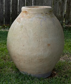 Antique French Glazed Olive Jar