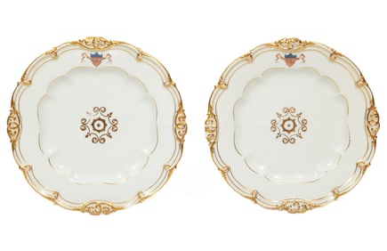 Two James K. Polk (President, 1845-1849) Presidential Porcelain Dinner Plates
