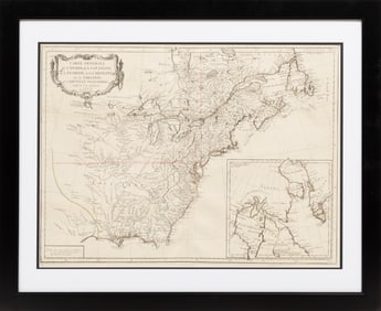 Carte Génerale du Canada, de la Louisiane, de la Floride, de la Caroline, de la Virginie, de la