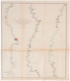 Four Antique Mississippi River Maps