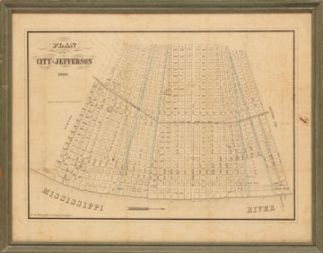 [Antique Map of the City of Jefferson, LA]