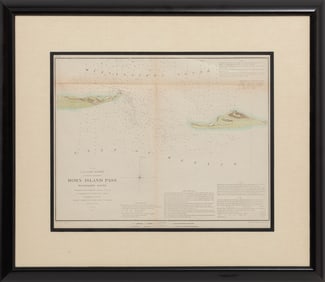 U.S. Coast Survey Map of Horn Island Pass, Mississippi Sound