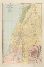 Antique Pocket Map of Palestine