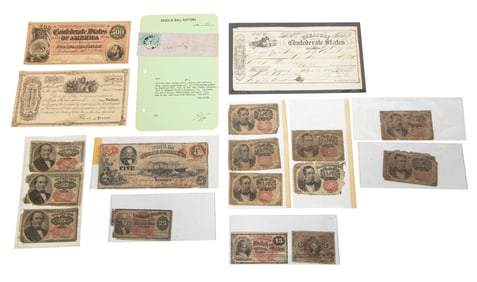 Collection of US Obsolete and Confederate Currency