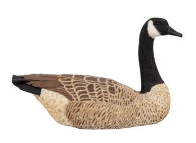 Don Gomez, American/Louisiana, b. 1951, "Western Canada Goose", paint and mixed media on carved