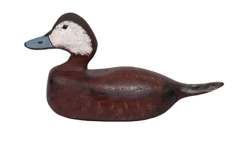 D. Stafford, American 20th c., "Ruddy", paint and mixed media on carved wood