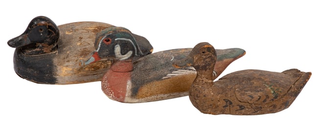 Three Vintage Duck Decoys