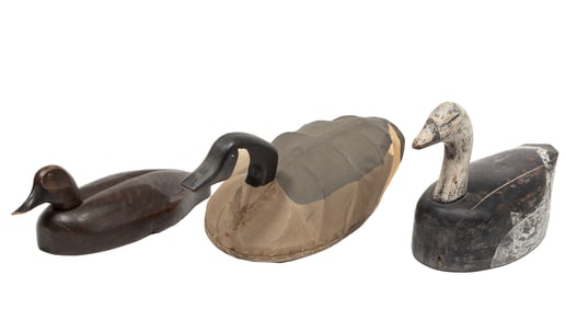 Three Vintage Duck Decoys