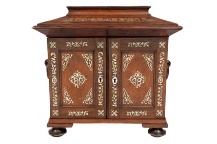 Regency Mother-of-Pearl Inlaid Rosewood Cabinet