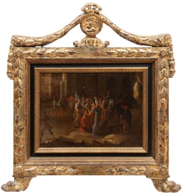 Italian School 19th c., "The Betrayal", oil on canvas