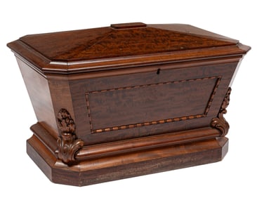 Regency Carved Mahogany Cellarette