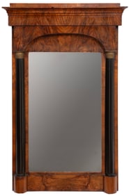 Empire Bronze-Mounted Fruitwood Mirror