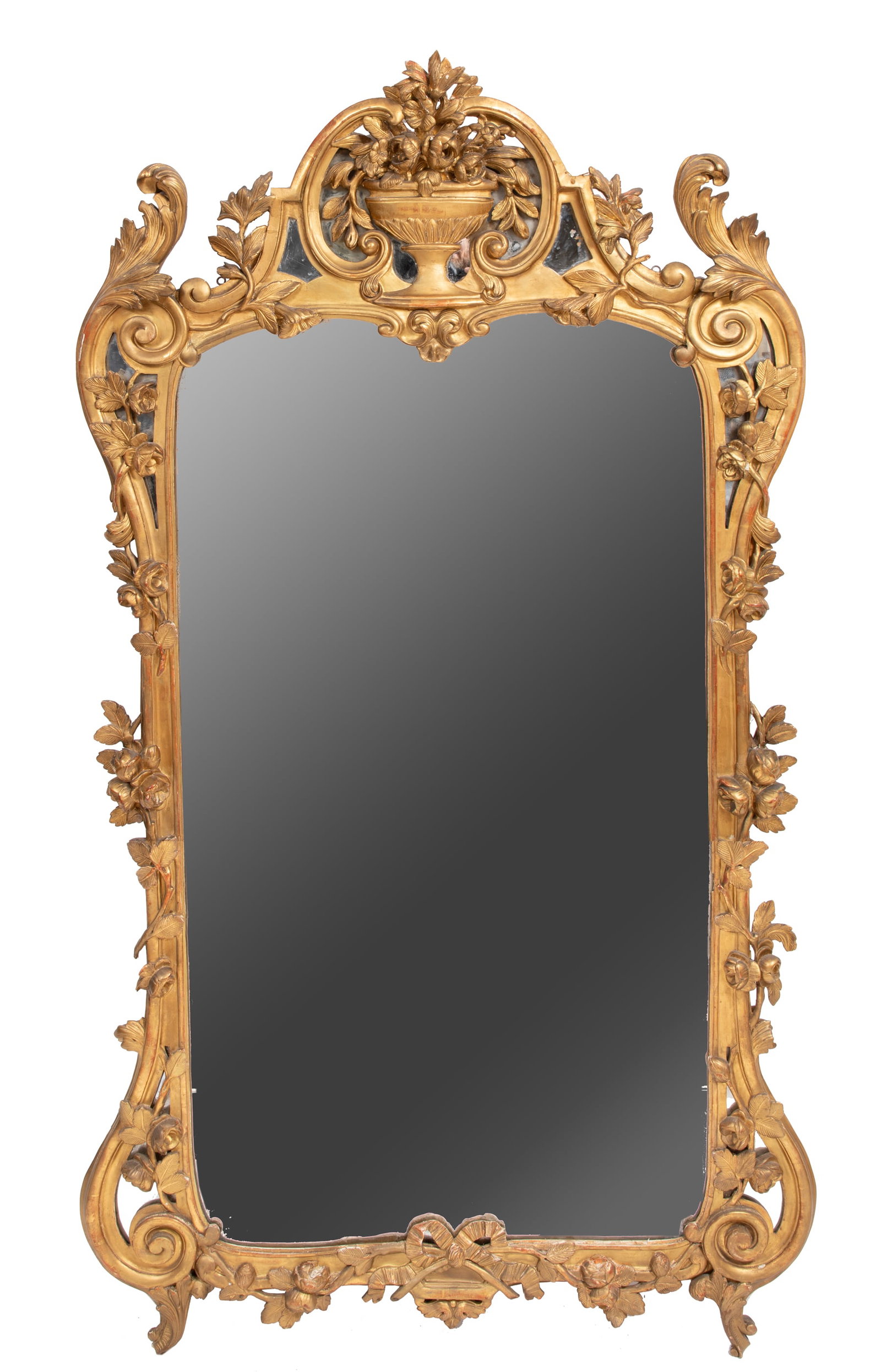 Antique Louis XV-Style Giltwood Mirror (1 of 2)