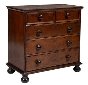 Georgian Carved Oak Chest of Drawers