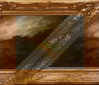 George Inness, Jr., French/New York 1853-1926, "The Deserted House", oil on canvas