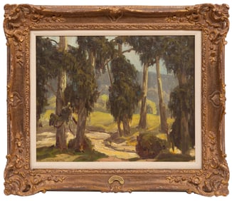 Ralph William Holmes, American/California 1876-1963, "Atascadero Landscape", oil on canvas board