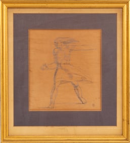 Rockwell Kent, American/New York 1882-1971, "Heroic Figure", graphite on paper