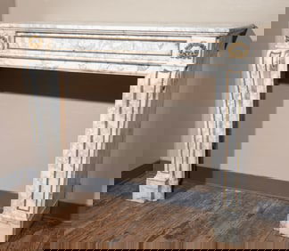 Louis XVI-Style Bronze Mounted Marble Mantel